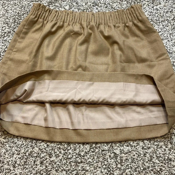 🆕 J. Crew Paper Bag Wool Blend Tan Skirt - Picture 3 of 5
